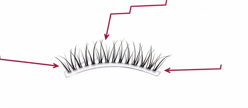 False eyelash specification worksheet illustration, not a premises map